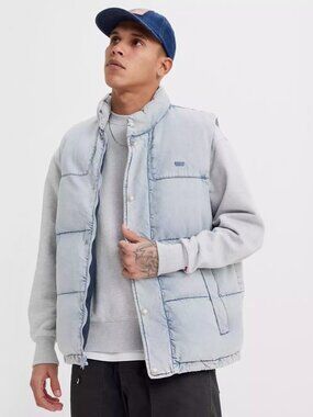 Levi Strauss ROCKRIDGE Puffer Blue Down Vest Sz XXL